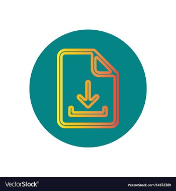Icon on the topic office on circle docum vector image