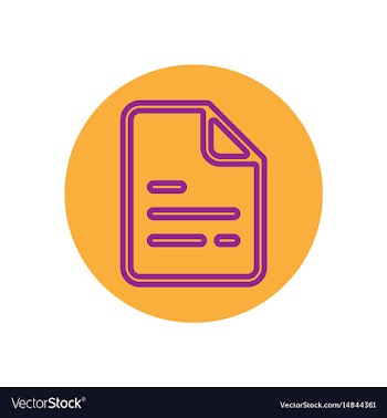 Icon on the topic office on circle docum vector image