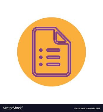Icon on the topic office on circle docum vector image