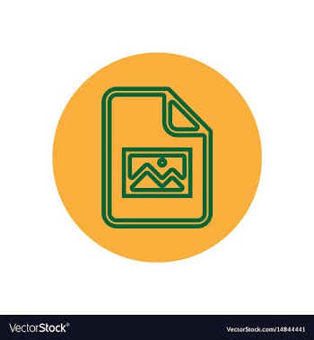 Icon on the topic office on circle docum vector image