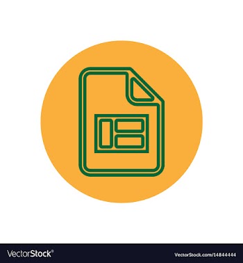 Icon on the topic office on circle docum vector image