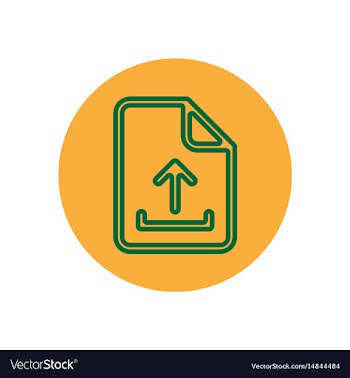 Icon on the topic office on circle docum vector image