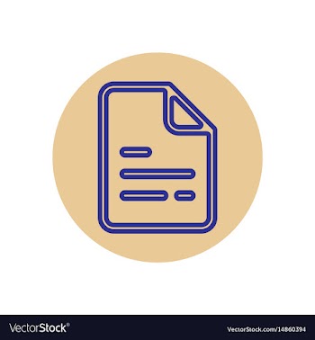 Icon on the topic office on circle docum vector image