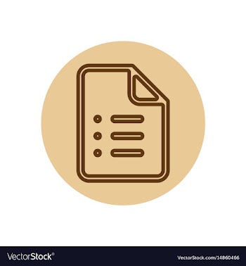 Icon on the topic office on circle docum vector image