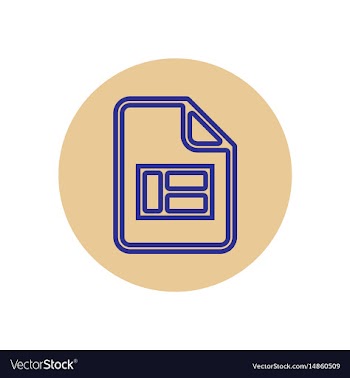 Icon on the topic office on circle docum vector image