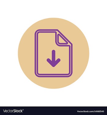 Icon on the topic office on circle docum vector image