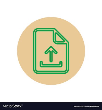 Icon on the topic office on circle docum vector image