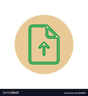 Icon on the topic office on circle docum vector image