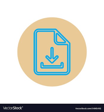 Icon on the topic office on circle docum vector image