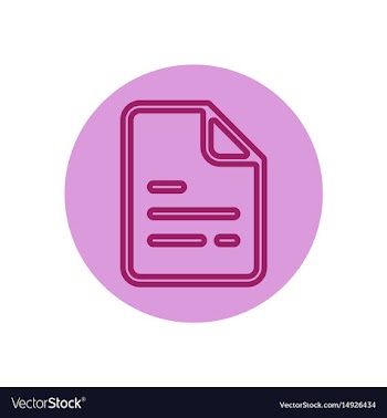 Icon on the topic office on circle docum vector image