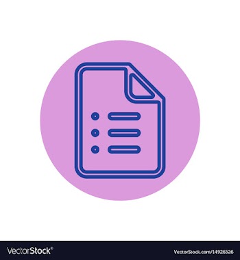 Icon on the topic office on circle docum vector image