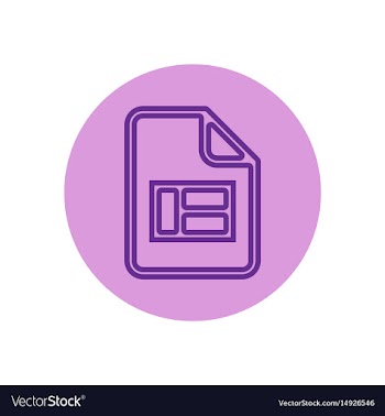 Icon on the topic office on circle docum vector image