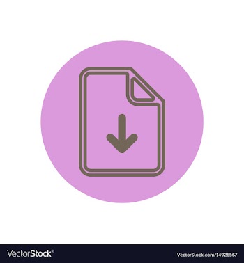 Icon on the topic office on circle docum vector image