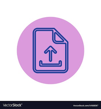 Icon on the topic office on circle docum vector image