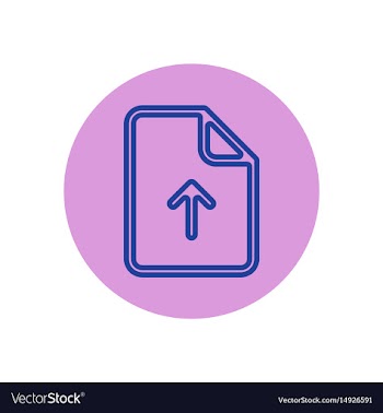 Icon on the topic office on circle docum vector image