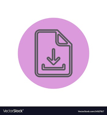 Icon on the topic office on circle docum vector image