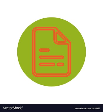 Icon on the topic office on circle docum vector image