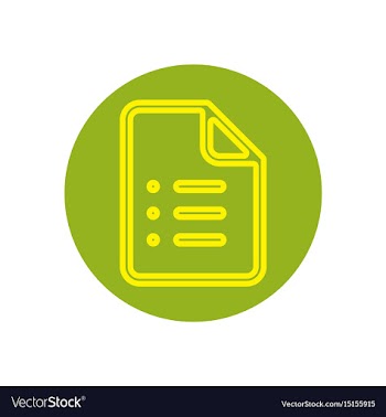 Icon on the topic office on circle docum vector image