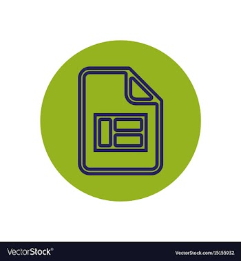 Icon on the topic office on circle docum vector image