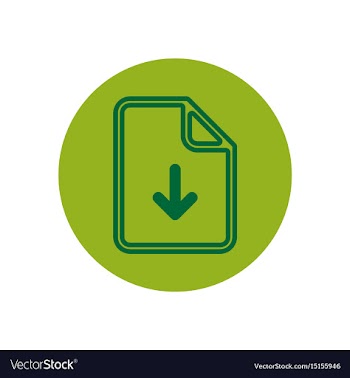 Icon on the topic office on circle docum vector image