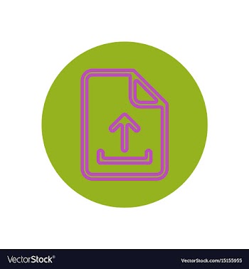 Icon on the topic office on circle docum vector image