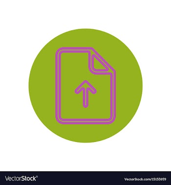 Icon on the topic office on circle docum vector image