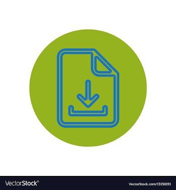 Icon on the topic office on circle docum vector image