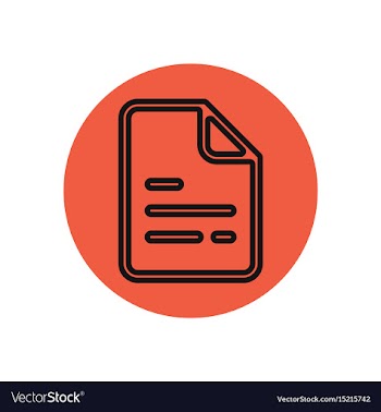 Icon on the topic office on circle docum vector image