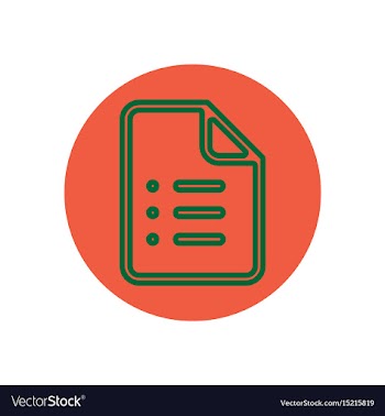 Icon on the topic office on circle docum vector image