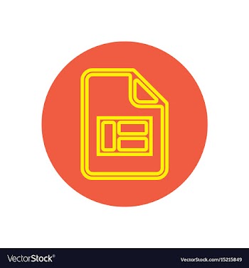 Icon on the topic office on circle docum vector image