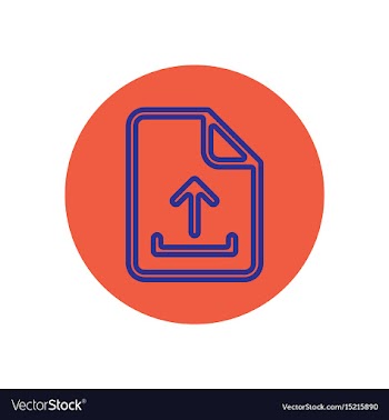 Icon on the topic office on circle docum vector image