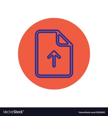 Icon on the topic office on circle docum vector image