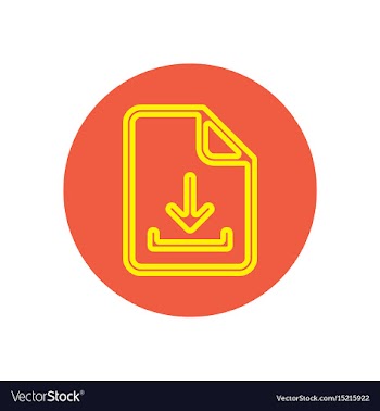 Icon on the topic office on circle docum vector image