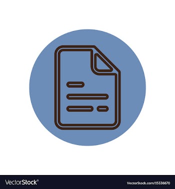 Icon on the topic office on circle docum vector image