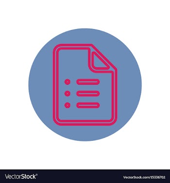 Icon on the topic office on circle docum vector image