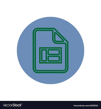 Icon on the topic office on circle docum vector image