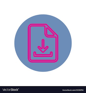 Icon on the topic office on circle docum vector image