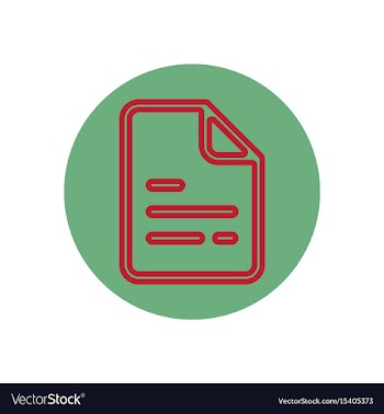 Icon on the topic office on circle docum vector image