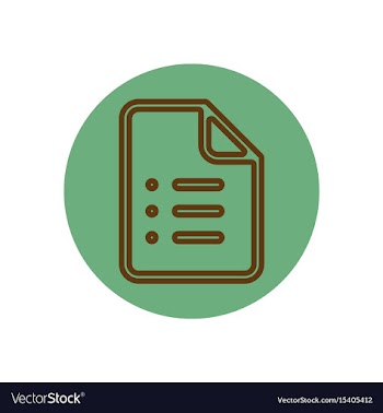 Icon on the topic office on circle docum vector image