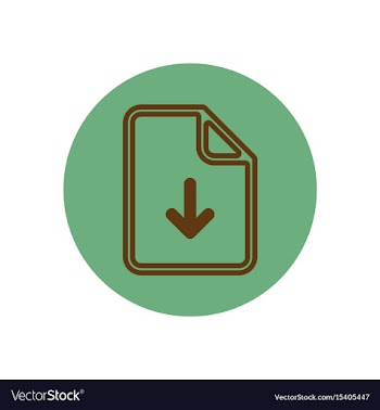 Icon on the topic office on circle docum vector image