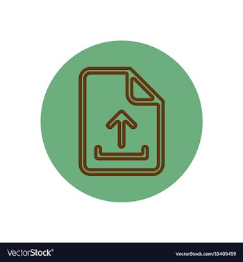 Icon on the topic office on circle docum vector image