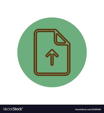 Icon on the topic office on circle docum vector image