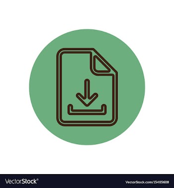 Icon on the topic office on circle docum vector image