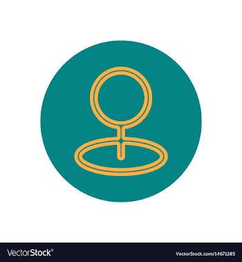 Icon on the topic office on circle sea vector image