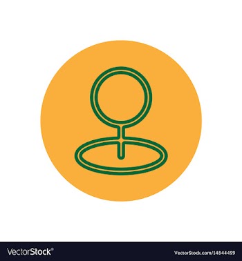 Icon on the topic office on circle sea vector image