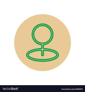 Icon on the topic office on circle sea vector image