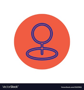 Icon on the topic office on circle sea vector image