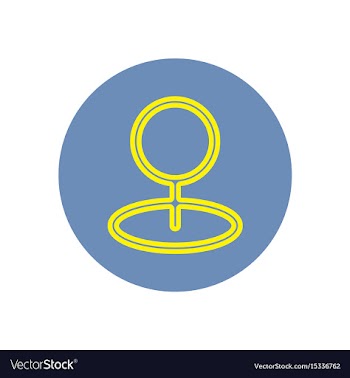 Icon on the topic office on circle sea vector image