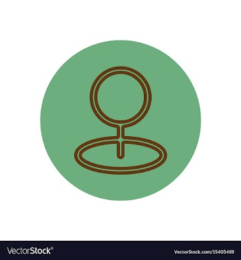 Icon on the topic office on circle sea vector image
