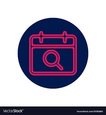 Icon on the topic office on circle the vector image